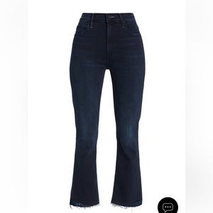 Mother The Insider Cropped Bootcut Fray Jeans